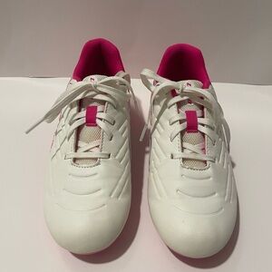 Kids' White and Pink Athletic Shoes